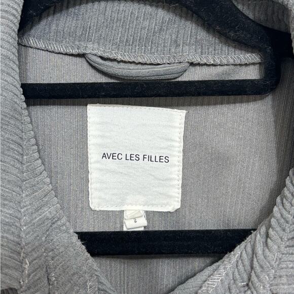 Avec Les Filles Gray Corduroy Shacket - Size M - Picture 3 of 7